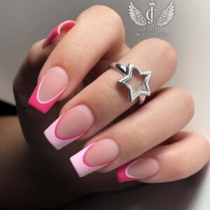 Pink French Tip Nails